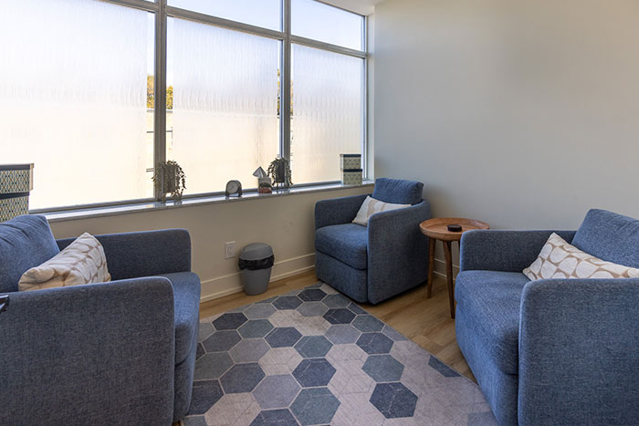 Therapy room with two chairs at Cedarvale Therapy Centre