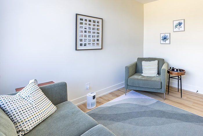Furnished therapy room at Cedarvale Therapy Centre