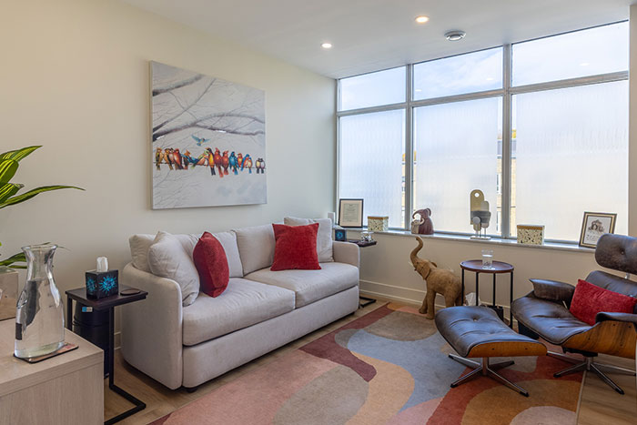 Therapy room at Suite 401, 801 Eglinton Avenue West